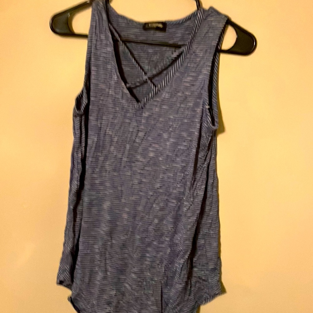 Blue sleeveless top size large